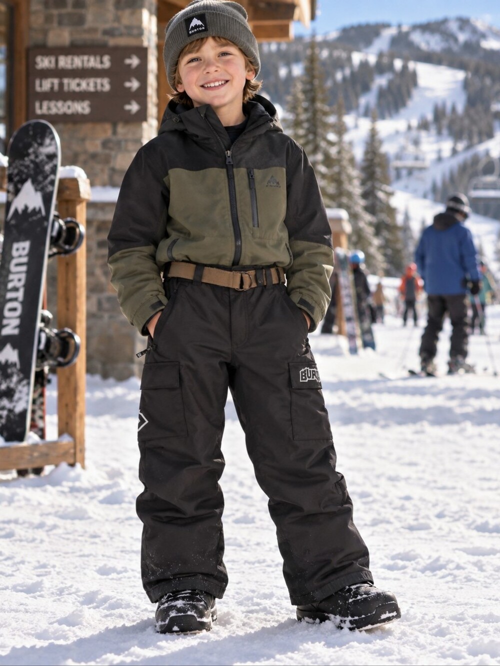 Burton Boys Dry Ride Snowboarding Pants Winter Outdoors Sports Warm Snowpants